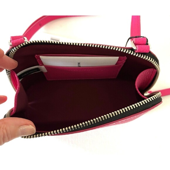 New Marc Jacobs Small Crossbody Pouch Pebble Leather Hot Pink - Picture 5 of 5